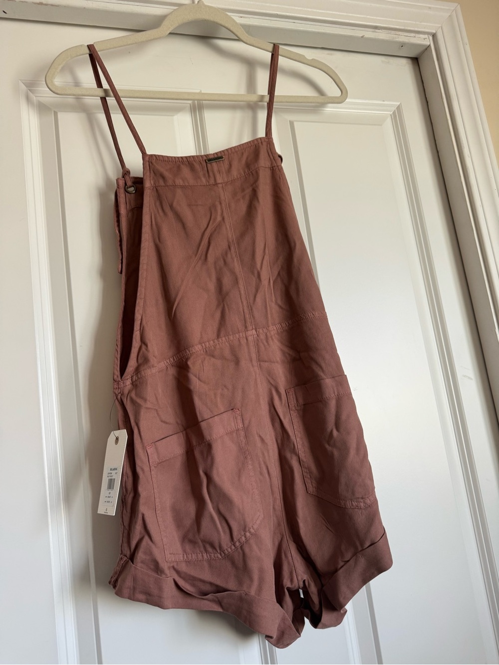 New Billabong Size Small Solid Brown Nut Cotton Viscose Wild Pursuit Romper - Picture 2 of 6